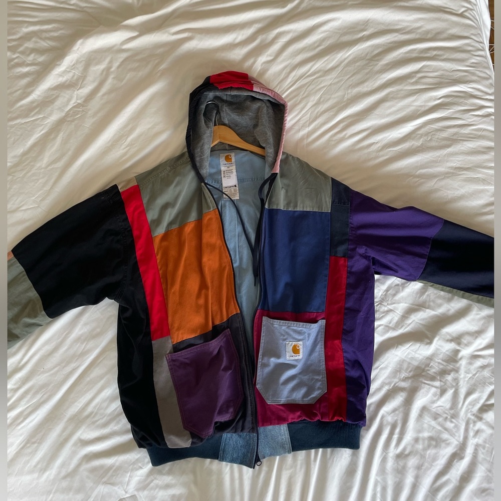 Carhatt patchwork oversized reversible jacket